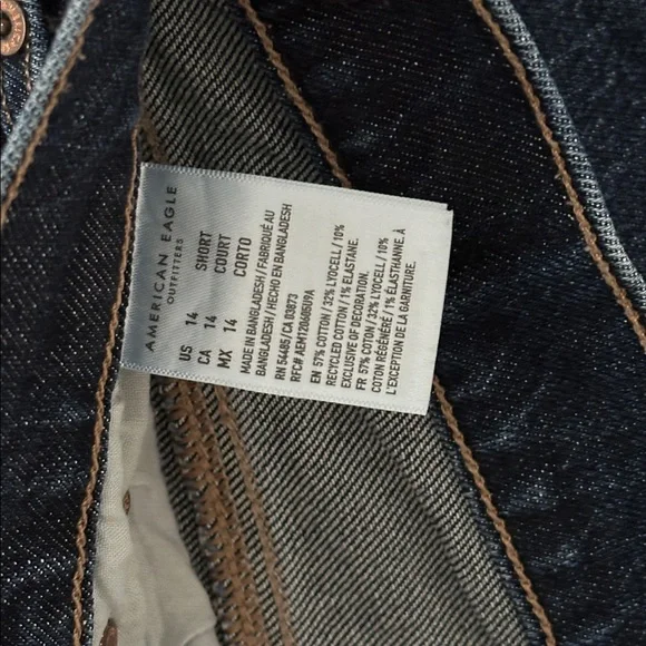 American Eagle high rise ankle straight jeans 14 short - Picture 4 of 8